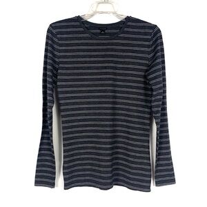 Ann Taylor Long Sleeve Dark Gray Shirt Tee - M